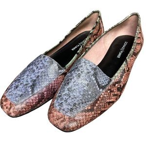 Donald J. Pliner Deedee Snake Print Loafer Size 8M, lavender, pink, green